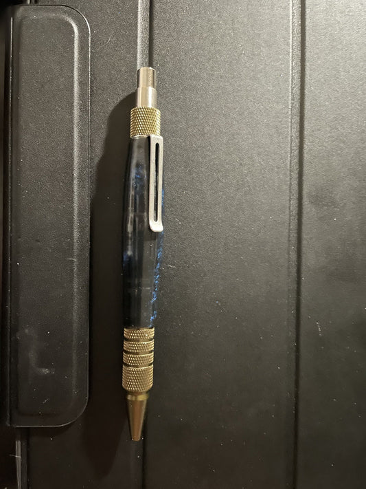 Dark Blue Sparkle Luxury Acrylic click pen
