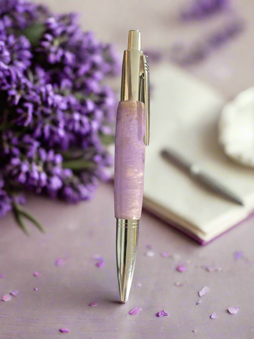 Lavender flowers on an desk