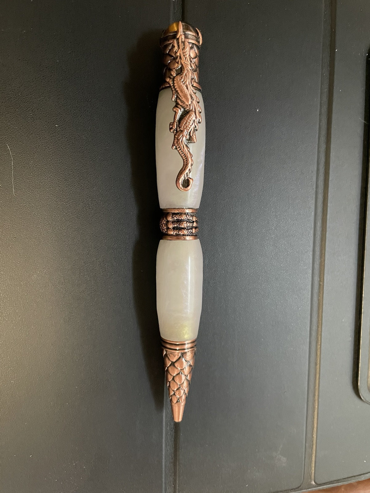Silver Dragon Resin Twist Pen