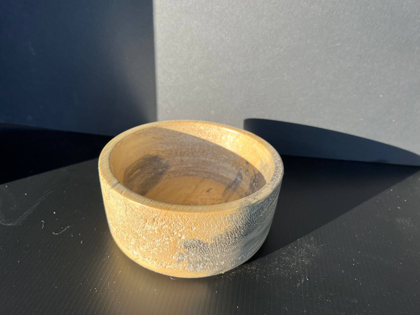 Decorative Two-Toned Wood Bowl