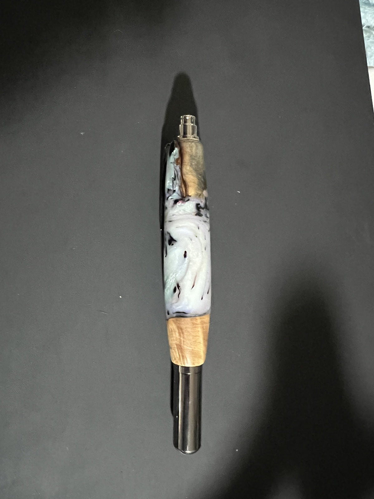 Resin and Burl Rollerball Pen